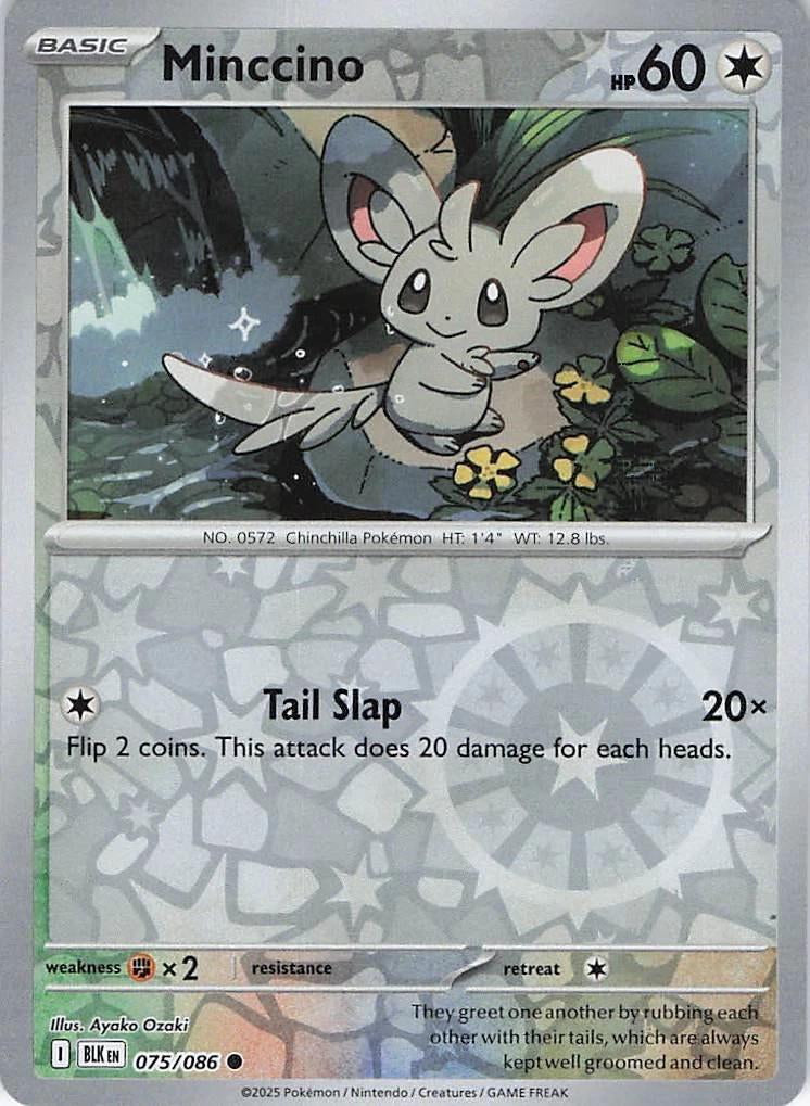 Black Bolt Minccino #75/86 reverse holo